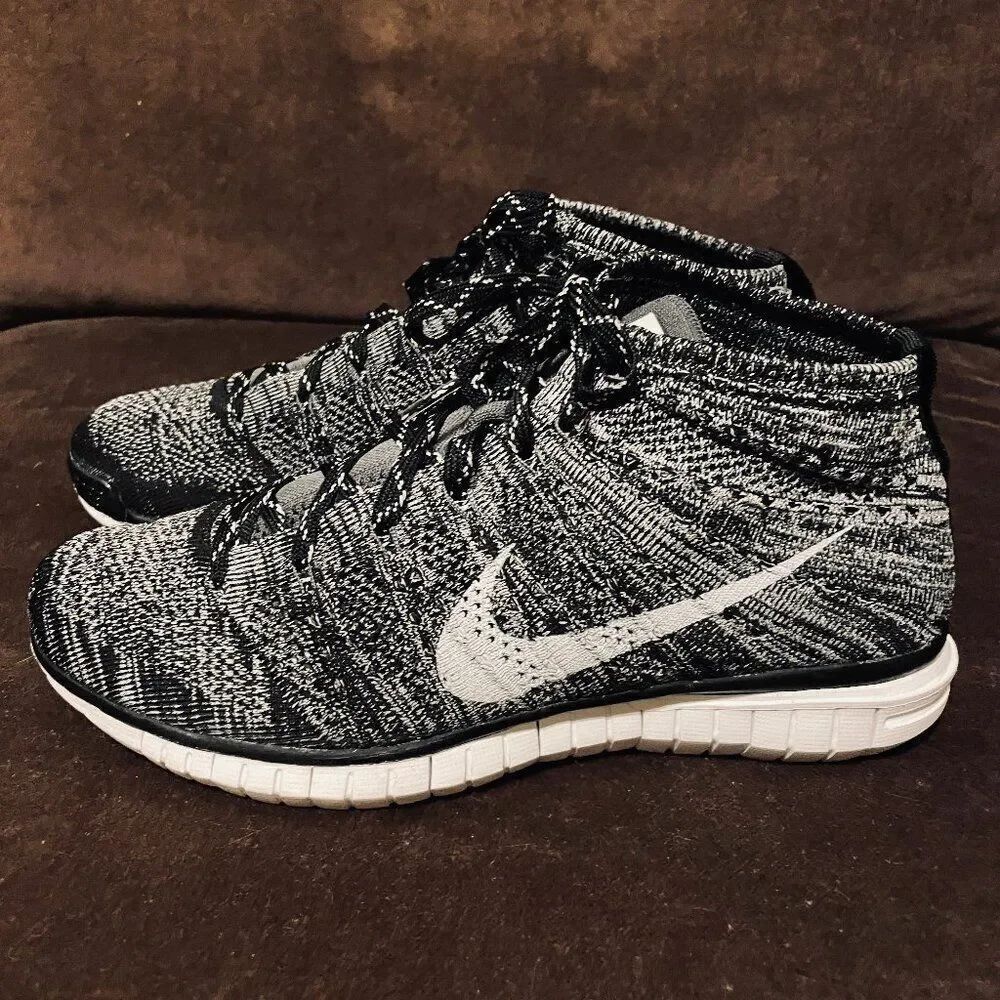 Nike Free Flyknit Chukka Oreo Sneakerboot 639700-001 2013-2014 Men's 8 US 41 EUR